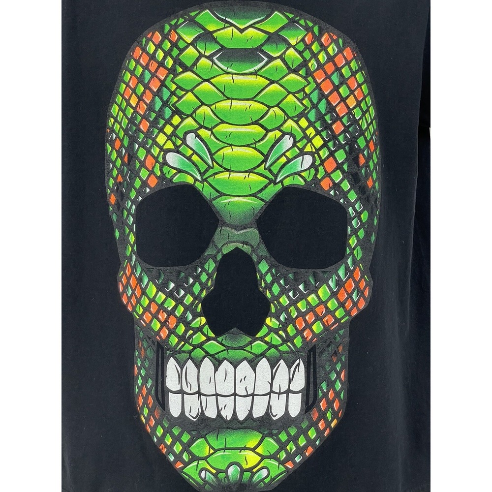 Codigo‎ T-Shirt Mens L Black Bright Skull Graphic Halloween Streetwear Tee